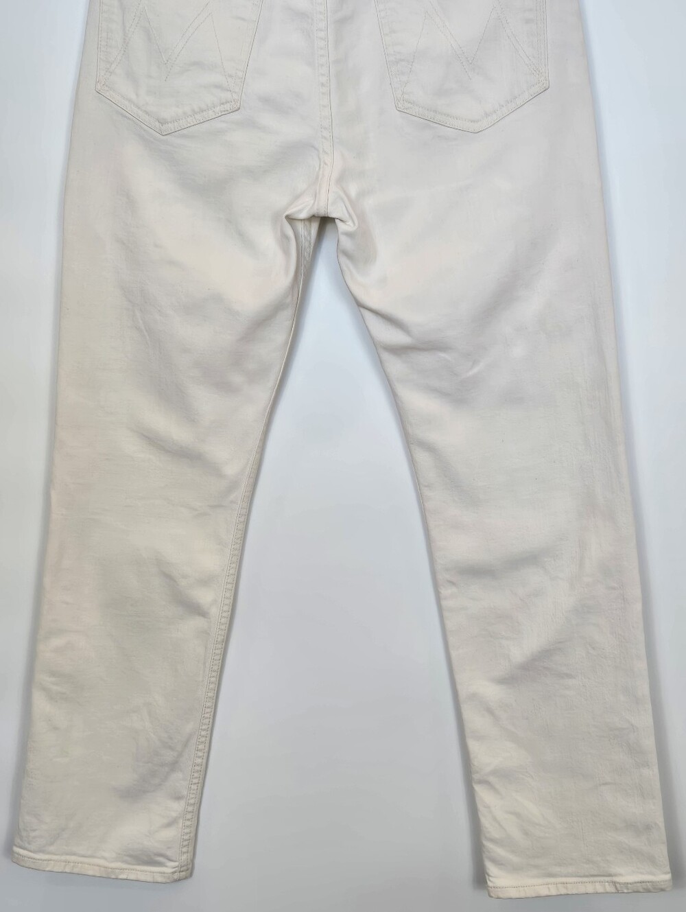 Mother Superior Denim High Waisted Rider Ankle Jean Straight Leg Ivory 28 - Picture 15 of 16